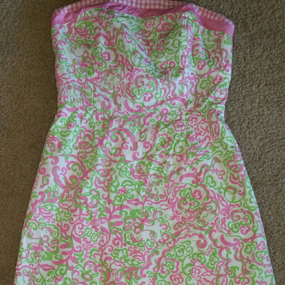 Lilly pulitzer strapless dress